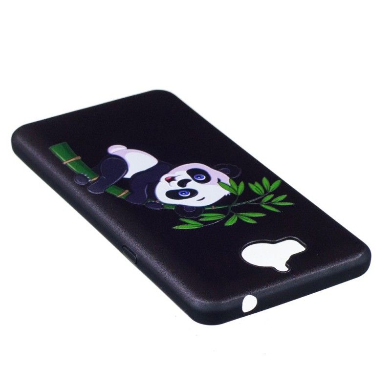 Cover Huawei Y6 2017 Præget Panda På Bambus