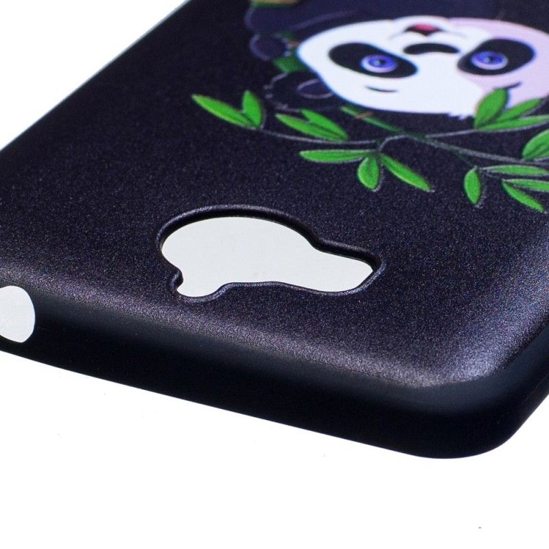 Cover Huawei Y6 2017 Præget Panda På Bambus