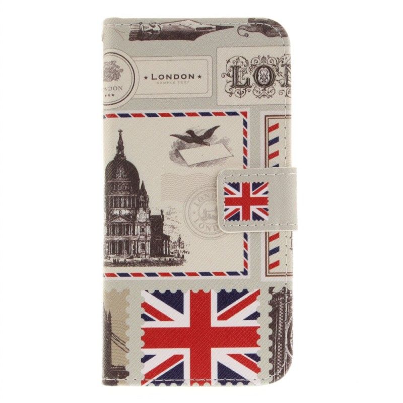 Flip Cover Læder Huawei Y6 2017 London Tur