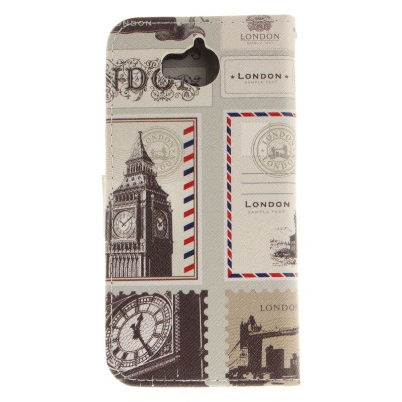 Flip Cover Læder Huawei Y6 2017 London Tur