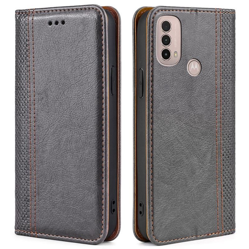 Cover Moto E40 / E30 / E20 Flip Cover Litchi Split Lædersøm