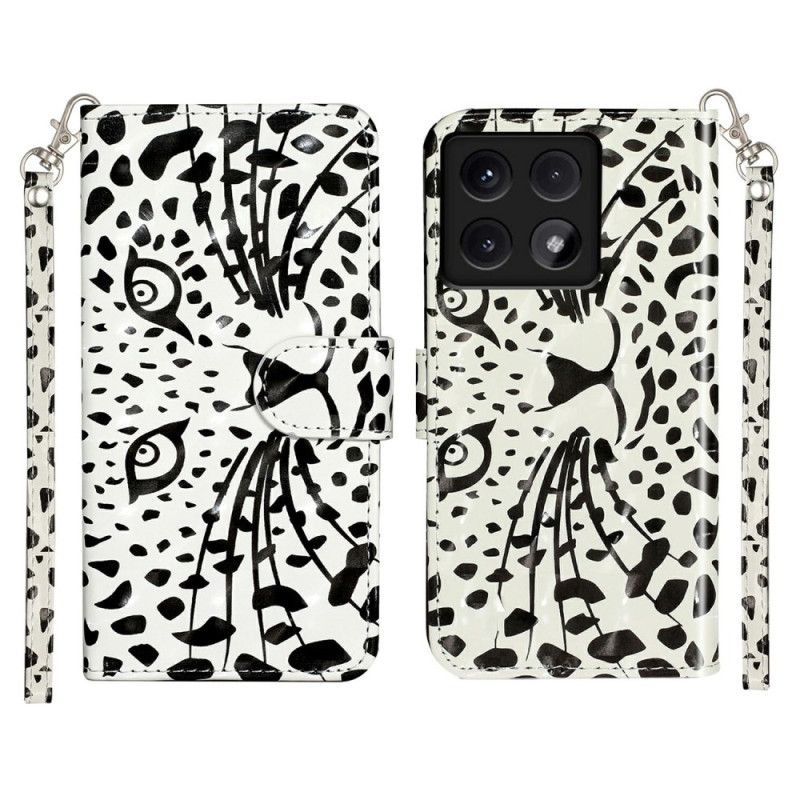 Flip Cover Xiaomi 14t Leopard Grafisk Rem