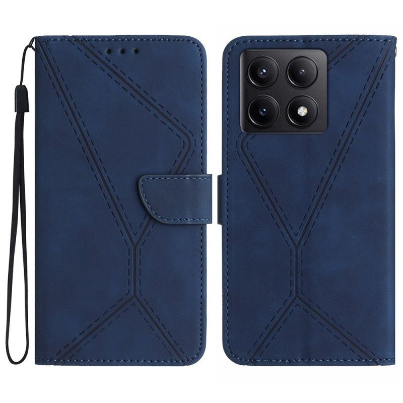 Flip Cover Xiaomi 14t Linje Og Tegnet