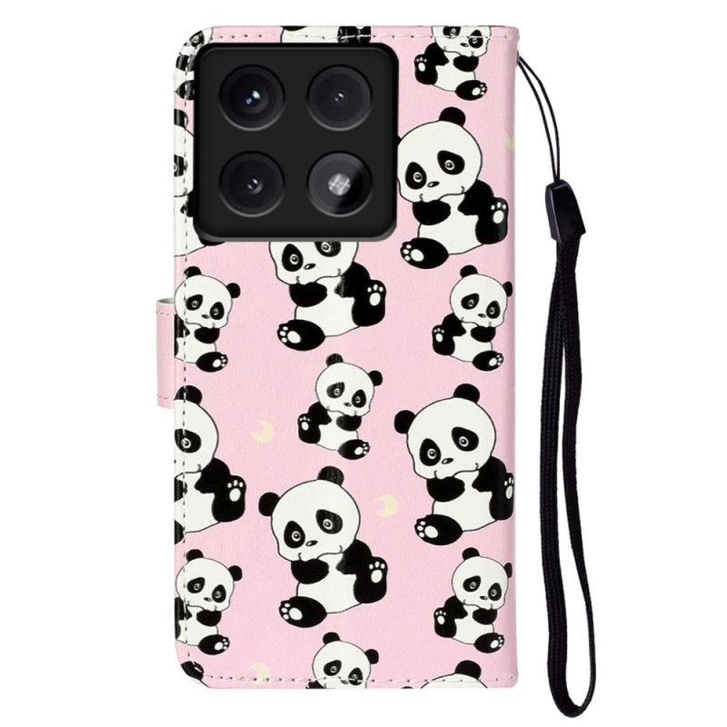 Flip Cover Xiaomi 14t Pandas Premium