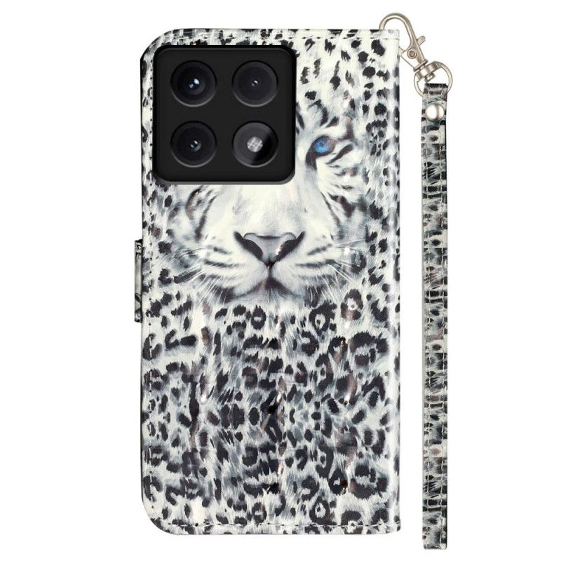 Læder Cover Xiaomi 14t Telefon Etui Leopardrem