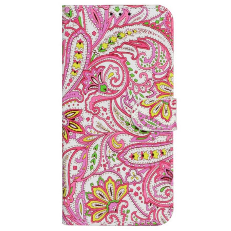 Læder Cover Xiaomi 14t Telefon Etui Premium Blomstermønster