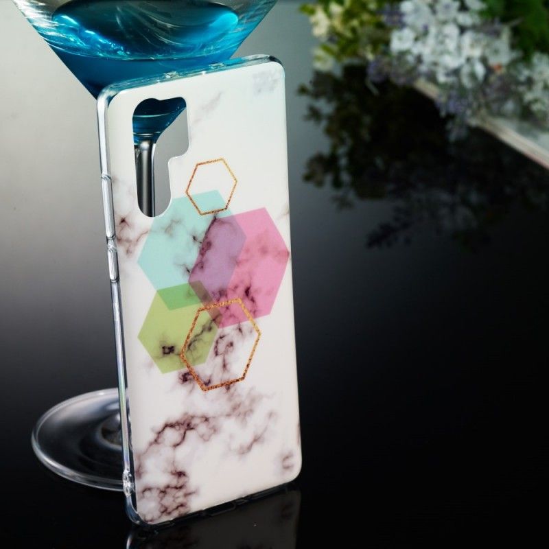 Cover for Huawei P30 Pro Exagon Marmor