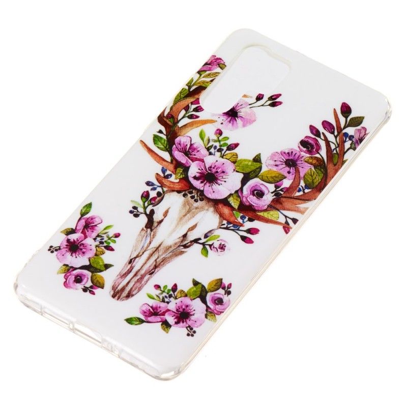 Cover Huawei P30 Pro Fluorescerende Blomstret Elg