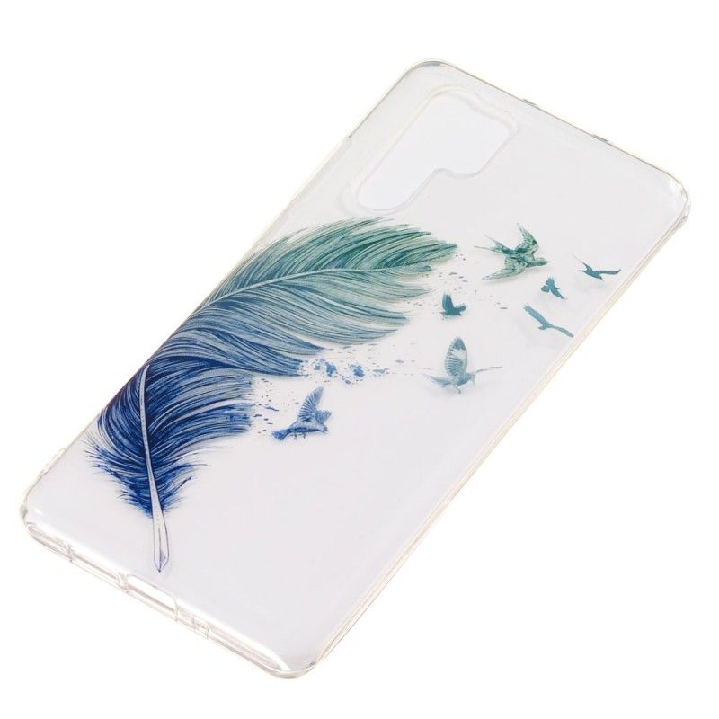 Cover Huawei P30 Pro Gennemsigtige Farvede Fjer