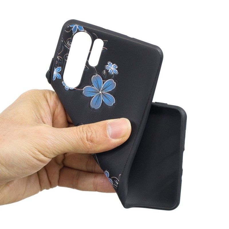 Cover Huawei P30 Pro Mobilcover Blå Blomster