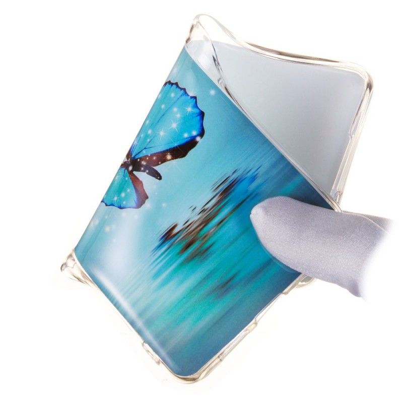 Cover Huawei P30 Pro Mobilcover Fluorescerende Blå Sommerfugl