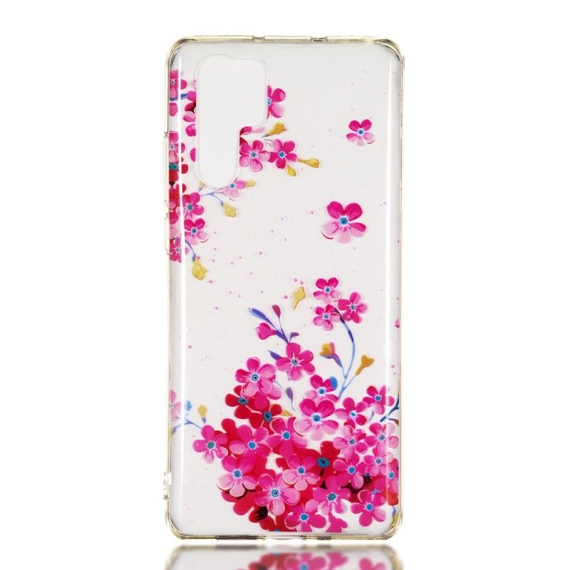 Cover Huawei P30 Pro Mobilcover Gule Og Magenta Blomster