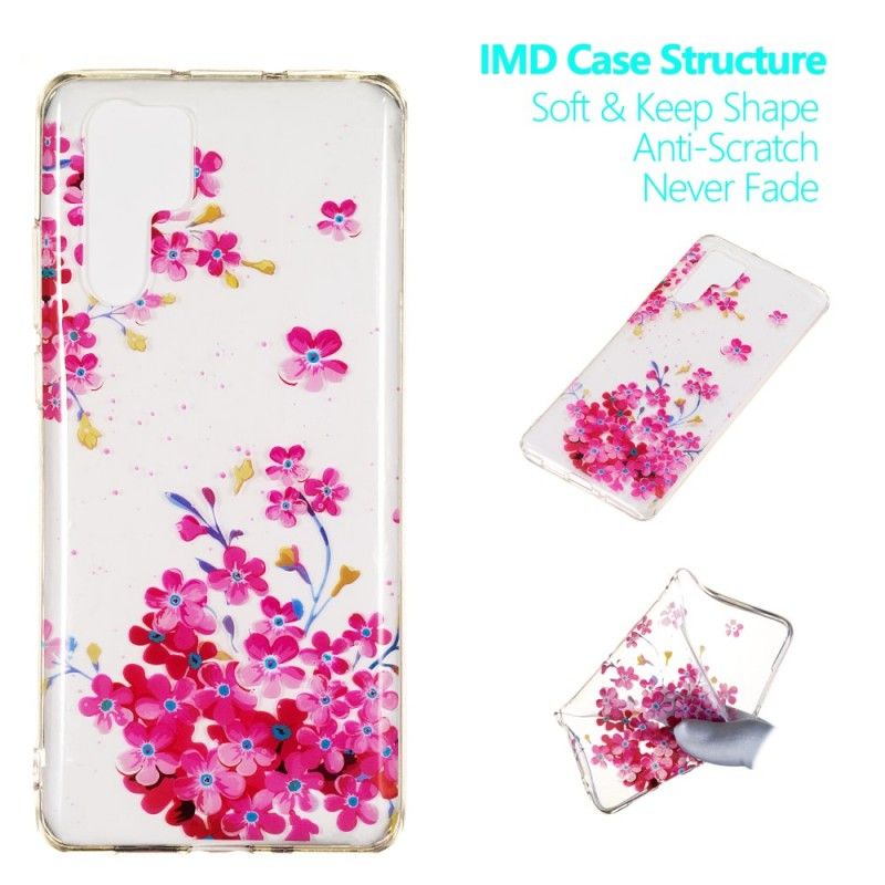 Cover Huawei P30 Pro Mobilcover Gule Og Magenta Blomster