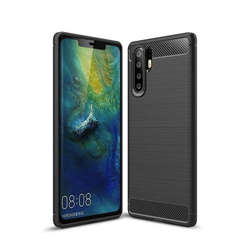 Cover Huawei P30 Pro Sort Børstet Kulfiber