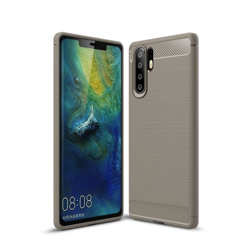 Cover Huawei P30 Pro Sort Børstet Kulfiber