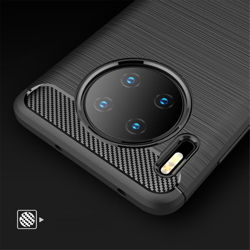 Cover Huawei P30 Pro Sort Ipaky Børstet Kulfiber