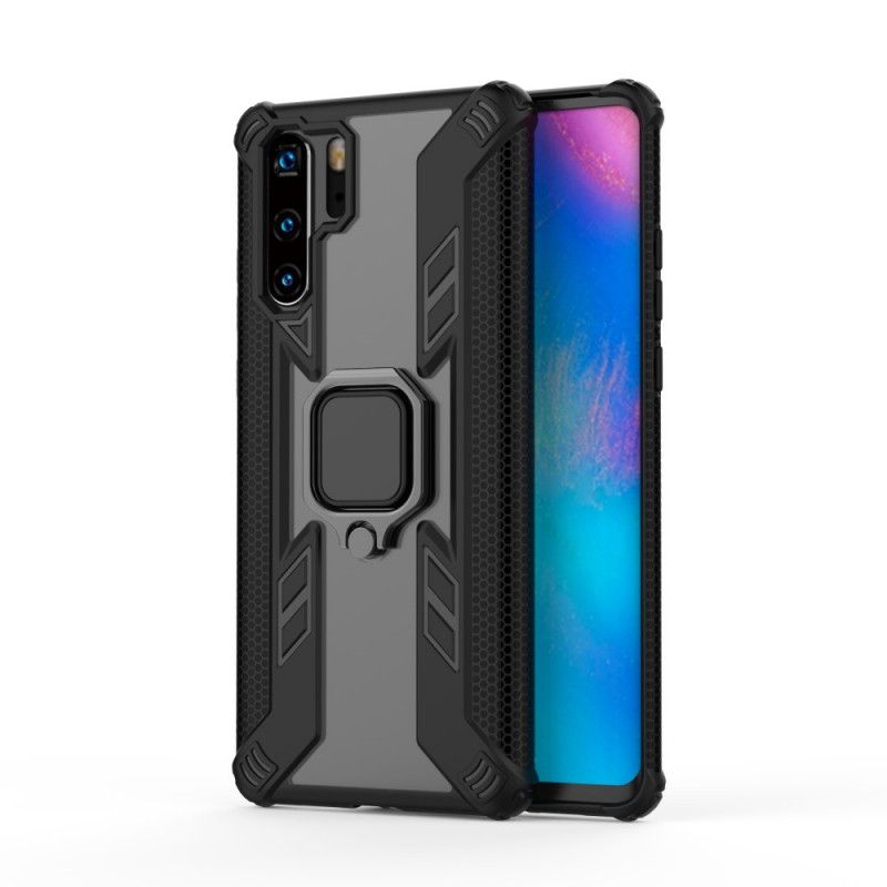 Cover Huawei P30 Pro Sort Kriger Med Ring