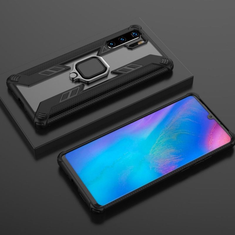 Cover Huawei P30 Pro Sort Kriger Med Ring