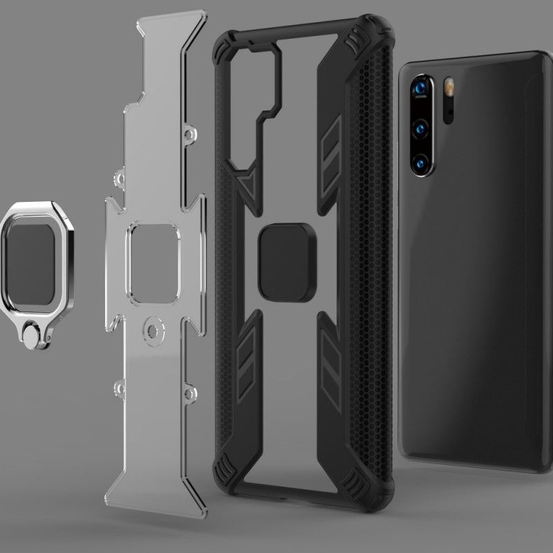 Cover Huawei P30 Pro Sort Kriger Med Ring