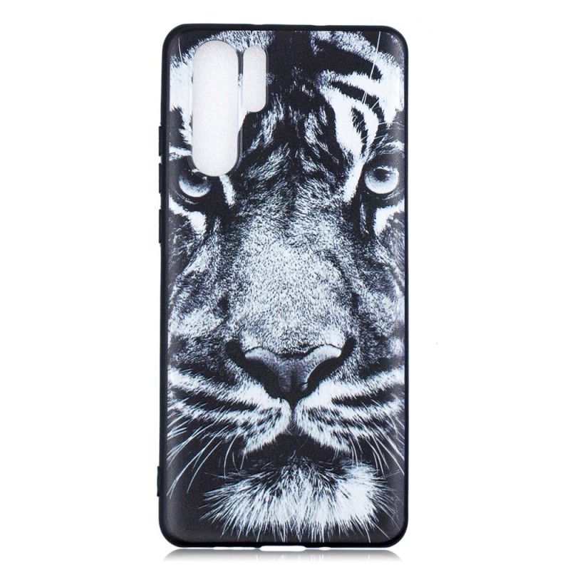 Cover Huawei P30 Pro Sort Og Hvid Tiger Original