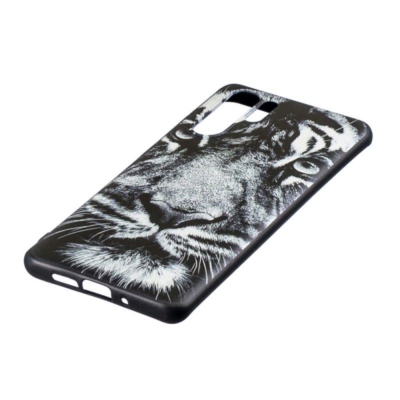 Cover Huawei P30 Pro Sort Og Hvid Tiger Original