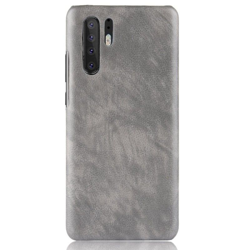 Cover Huawei P30 Pro Sort Præstationslychee-Lædereffekt