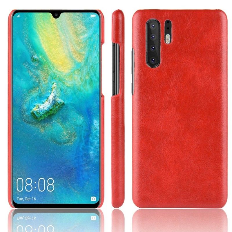 Cover Huawei P30 Pro Sort Præstationslychee-Lædereffekt