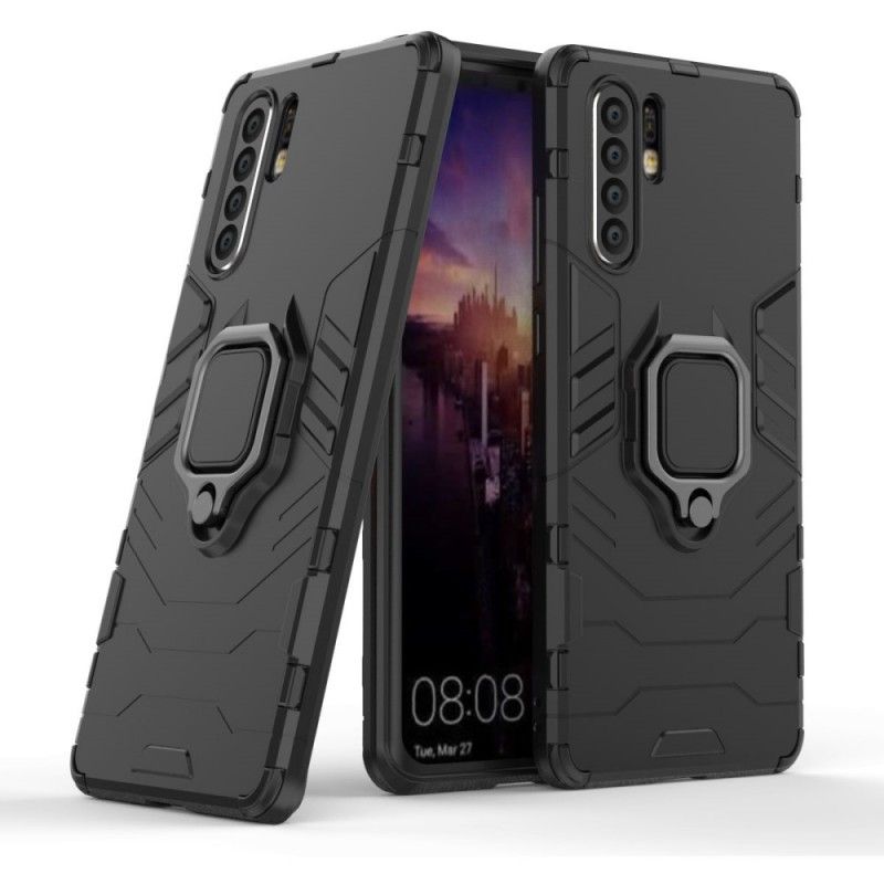 Cover Huawei P30 Pro Sort Resistent Ring