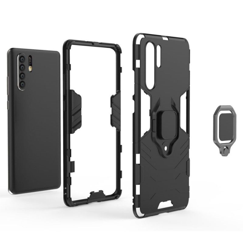 Cover Huawei P30 Pro Sort Resistent Ring