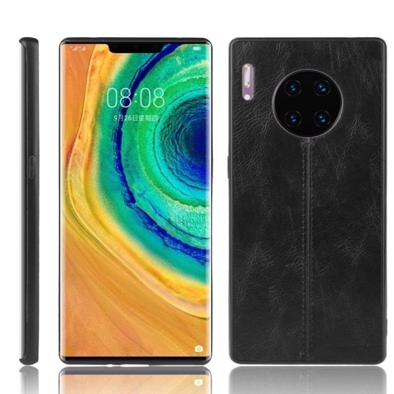 Cover Huawei P30 Pro Sort Syet Lædereffekt