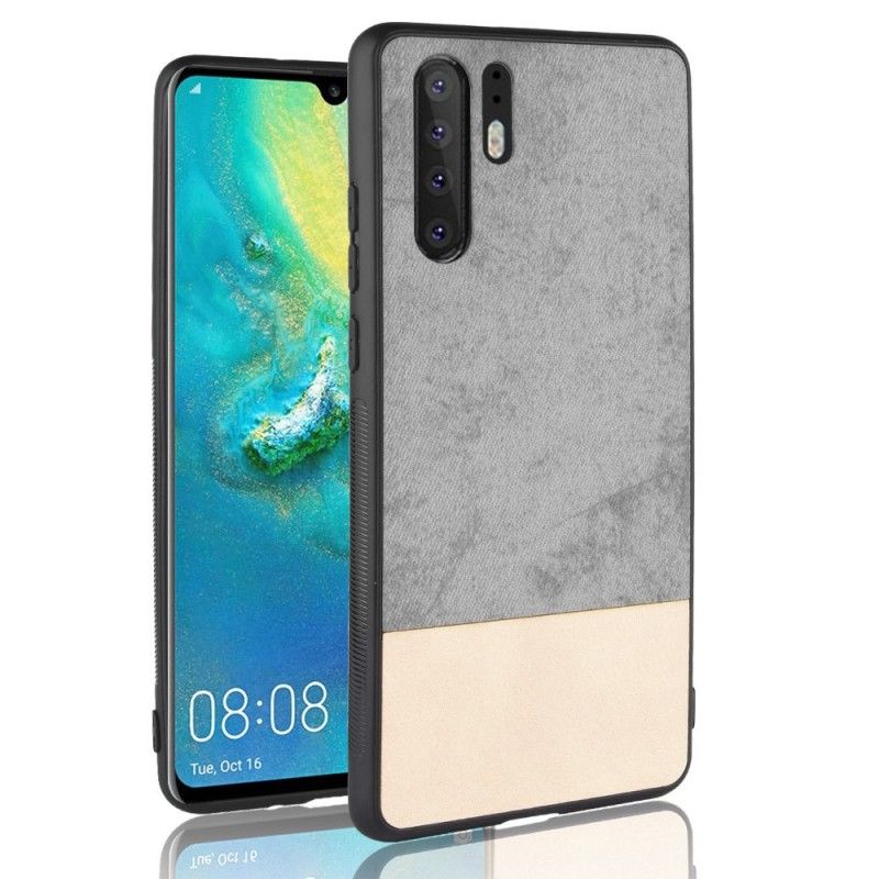 Cover Huawei P30 Pro Sort Tofarvet Imiteret Læder