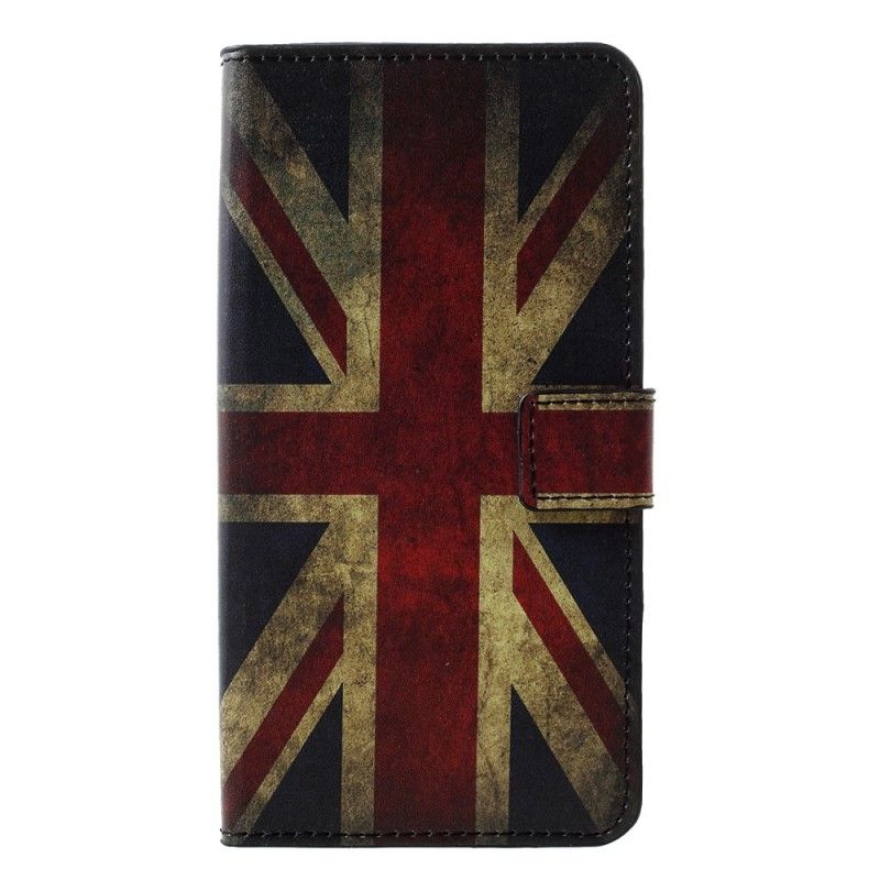 Flip Cover Læder for Huawei P30 Pro Englands Flag