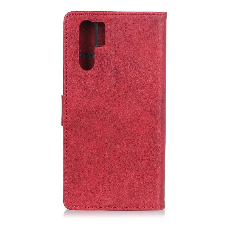 Flip Cover Læder for Huawei P30 Pro Sort Retro Mat Læder Effekt