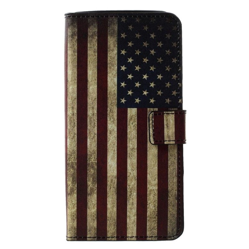 Flip Cover Læder for Huawei P30 Pro Usa Flag