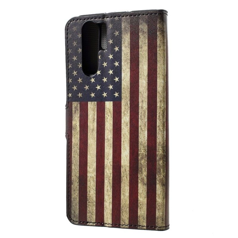 Flip Cover Læder for Huawei P30 Pro Usa Flag