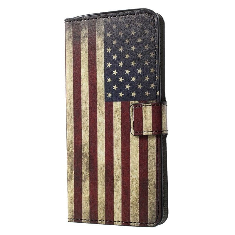 Flip Cover Læder for Huawei P30 Pro Usa Flag