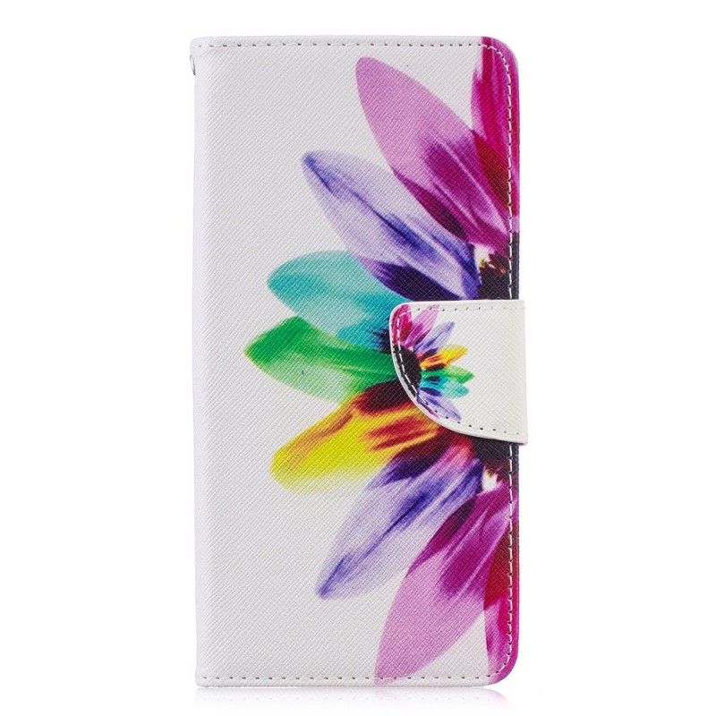 Flip Cover Læder Huawei P30 Pro Akvarelblomst Beskyttelse