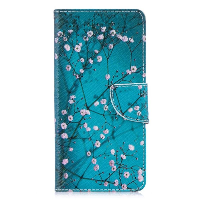 Flip Cover Læder Huawei P30 Pro Blomstrende Træ