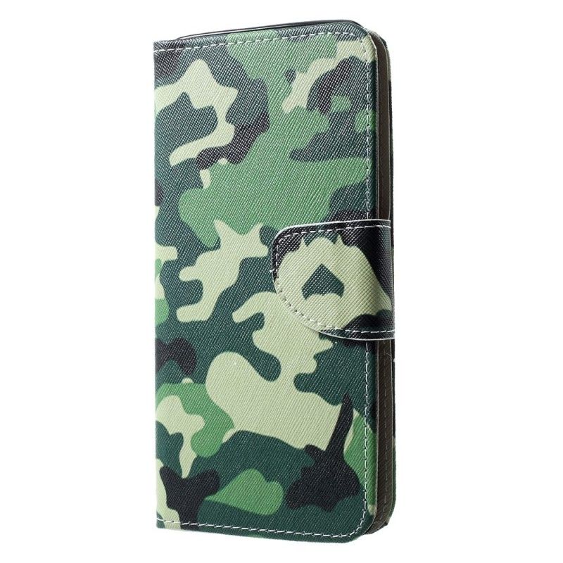 Flip Cover Læder Huawei P30 Pro Militær Camouflage Beskyttelse