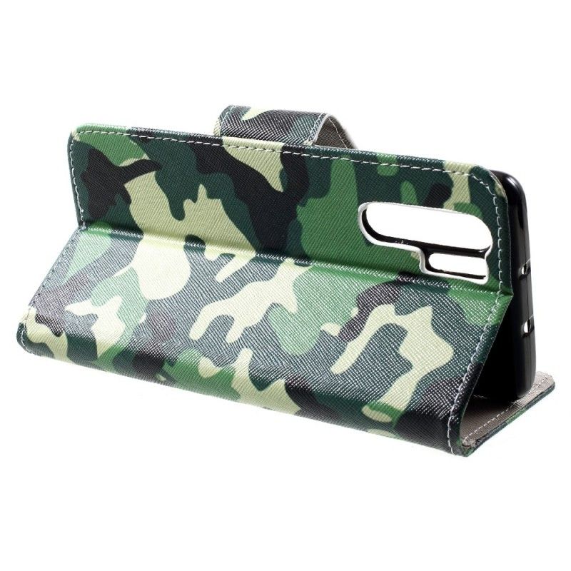 Flip Cover Læder Huawei P30 Pro Militær Camouflage Beskyttelse