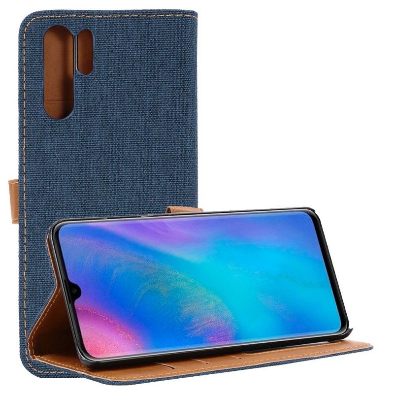 Flip Cover Læder Huawei P30 Pro Mørkeblå Jeans