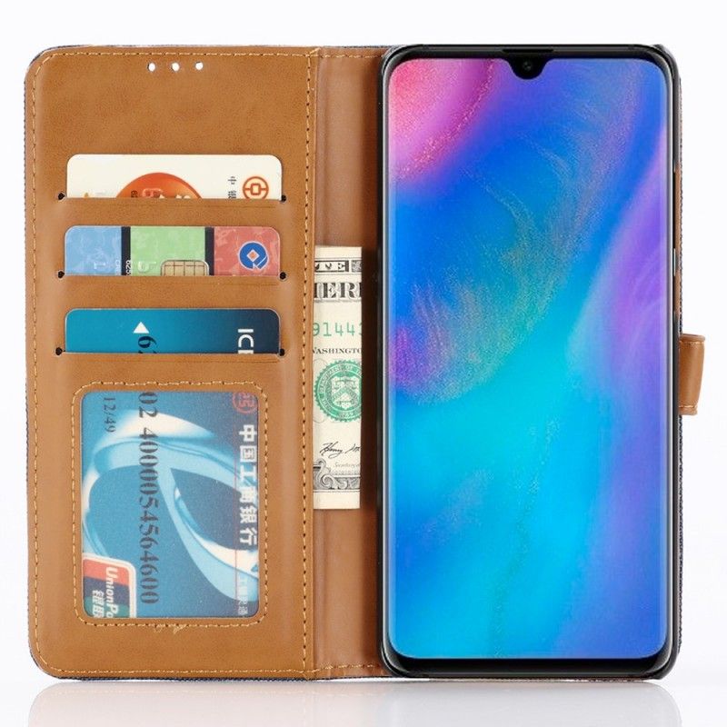 Flip Cover Læder Huawei P30 Pro Mørkeblå Jeans