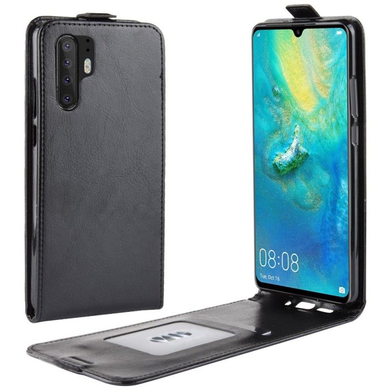 Flip Cover Læder Huawei P30 Pro Sort Sammenfoldelig Beskyttelse