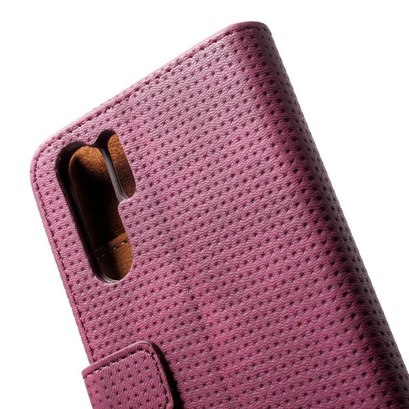 Flip Cover Læder Huawei P30 Pro Vintage Mesh Læder Effekt Beskyttelse