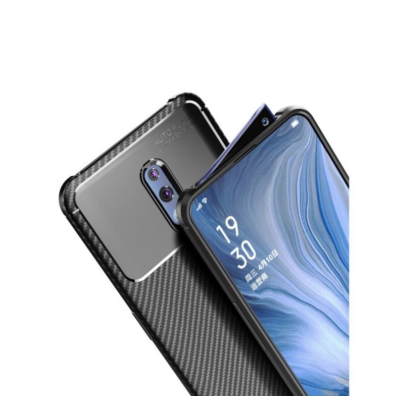 Cover Oppo Reno Sort Fleksibel Kulfiber