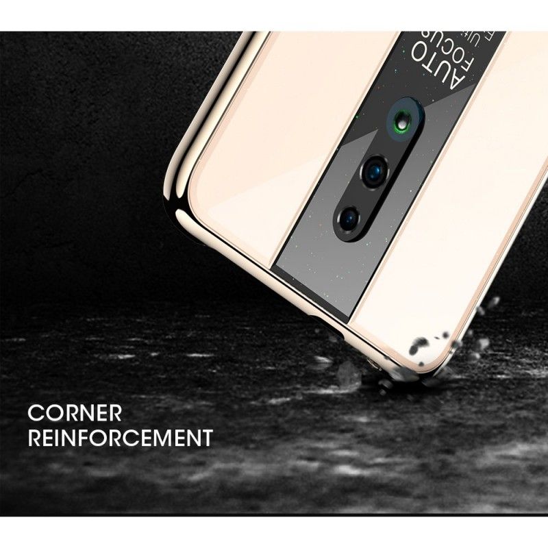 Cover Oppo Reno Sort Galvaniseret Hybrid