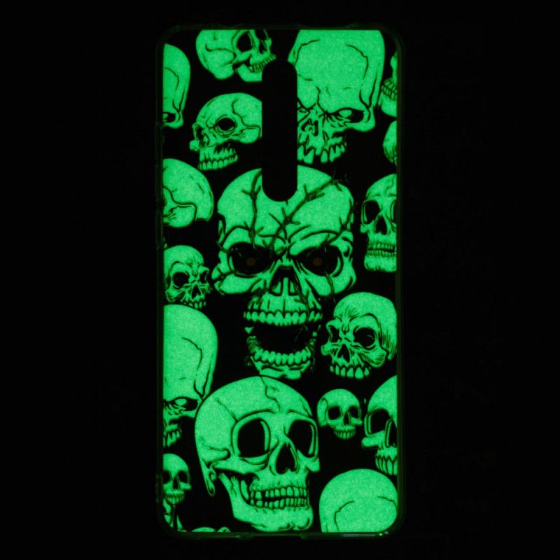 Cover for Xiaomi Mi 9T / Mi 9T Pro Opmærksomhed Fluorescerende Kranier