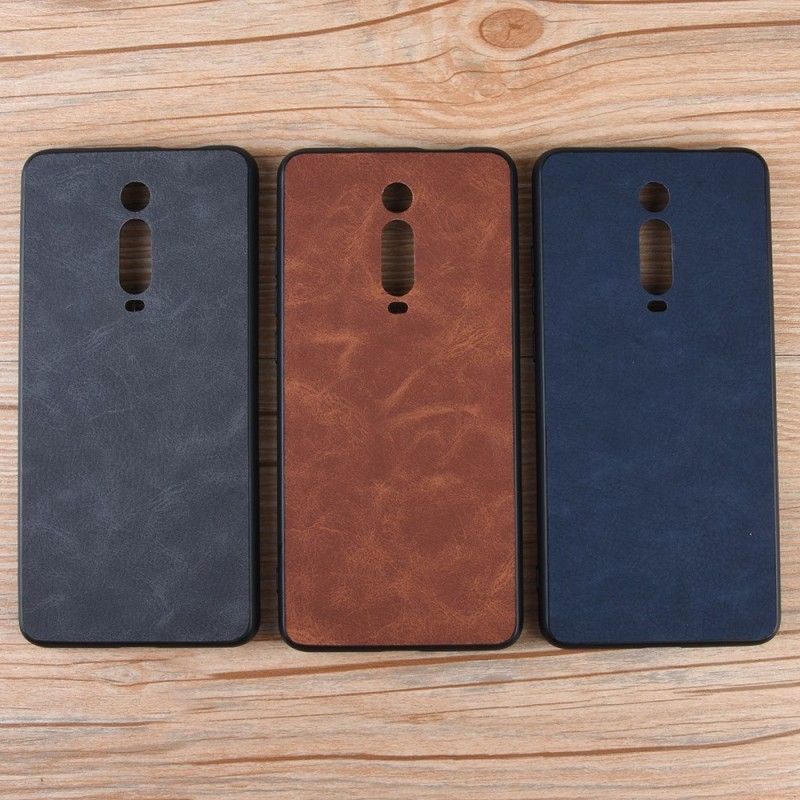 Cover for Xiaomi Mi 9T / Mi 9T Pro Sort Vintage Look Læder Effekt