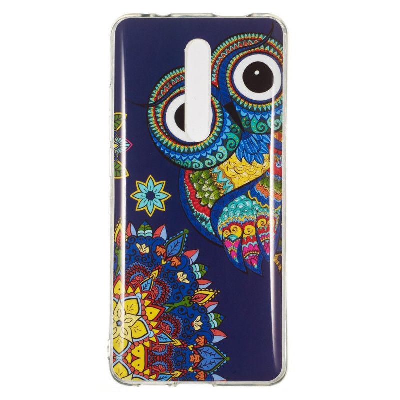 Cover Xiaomi Mi 9T / Mi 9T Pro Fluorescerende Mandala Ugle Beskyttelse