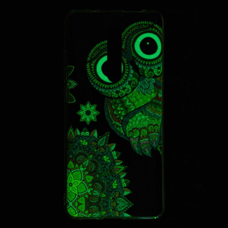 Cover Xiaomi Mi 9T / Mi 9T Pro Fluorescerende Mandala Ugle Beskyttelse